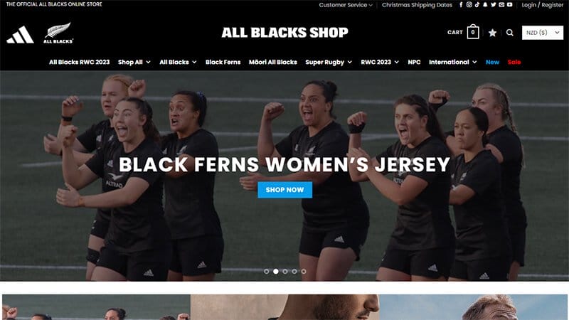 25. All Blacks Shop - Powerful WooCommerce Store Example