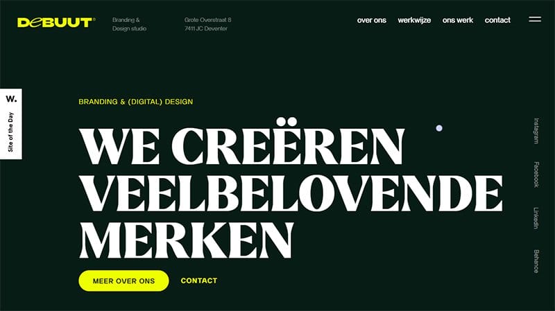 25. Studio Debuut - Best Professional Services Website Example