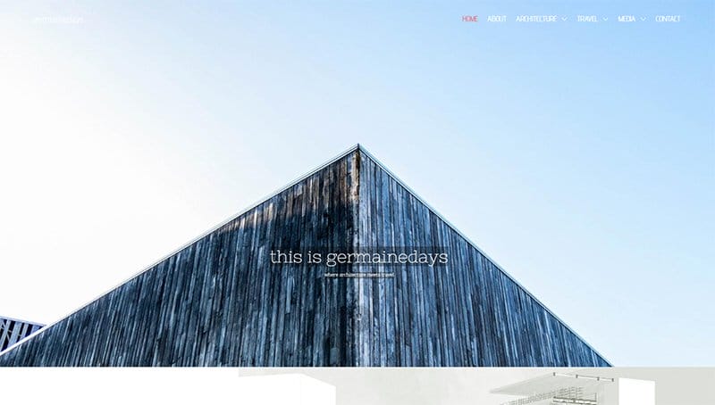 27. Germainedays - Simple & Minimal Website Example