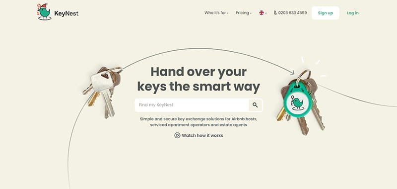 27. KeyNest - Best Colors For Website Example