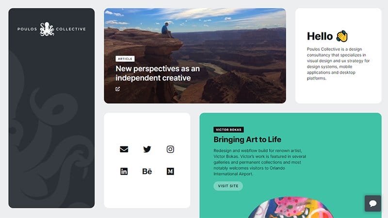 28. Poulos Collective - Simple & Minimal Website Example