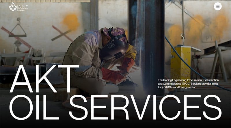 29. AKT Oil Services - Best Professional Services Website Example