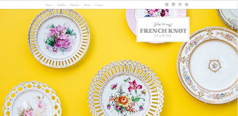 29. French Knot Studios - Best Colors For Website Example