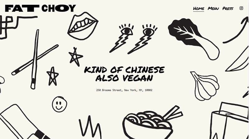 3. Fat Choy - Retro Website Design Example