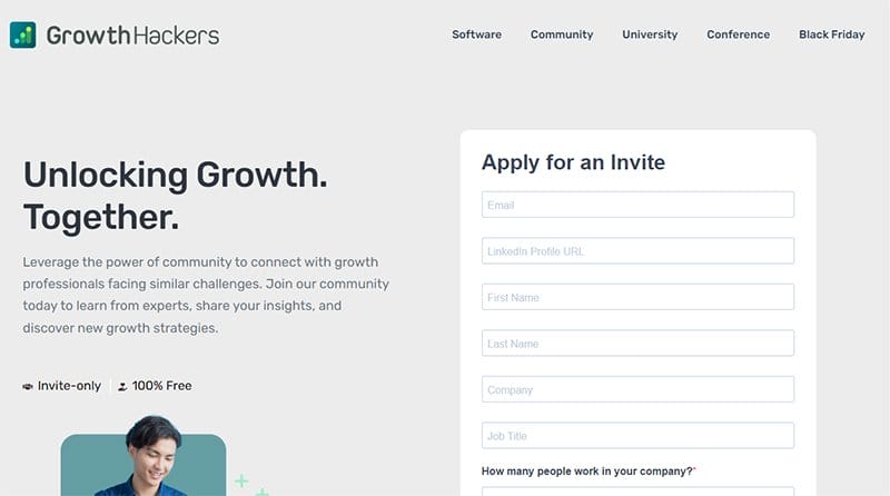 3. GrowthHackers Community - Best Forum Website Design Example