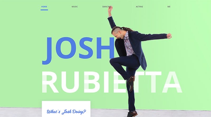 3. Josh Rubietta - Simple & Minimal Website Example
