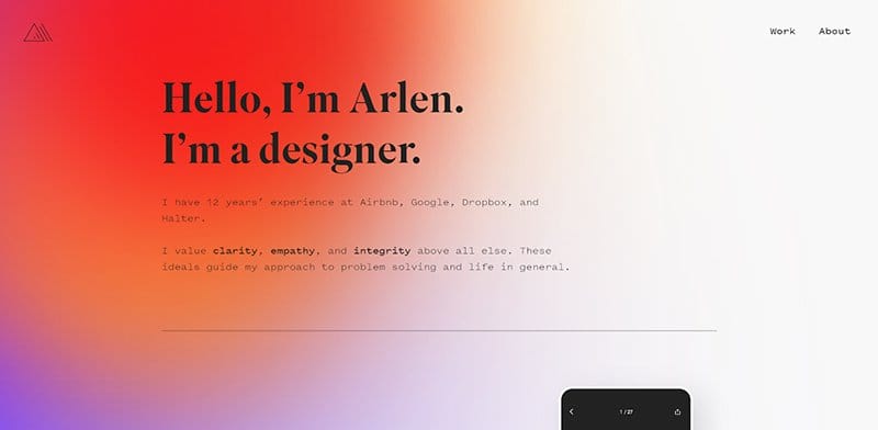30. Arlen McCluskey - Best Colors For Website Example