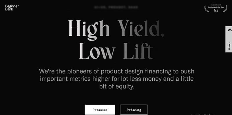 31. Beginner Bank - Best Colors For Website Example