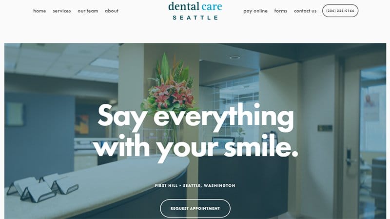 32. Dental Care Seattle - Best Professional Services Website Example