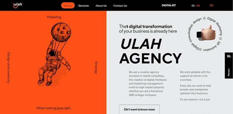 32. Ulah - Best Colors For Website Example