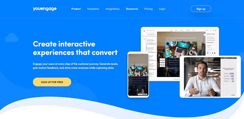 34. YouEngage - Best Colors For Website Example