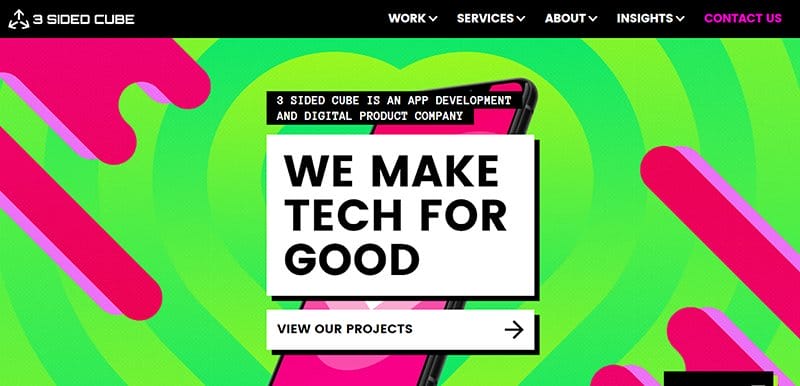 35. 3 Sided Cube - Best Colors For Website Example