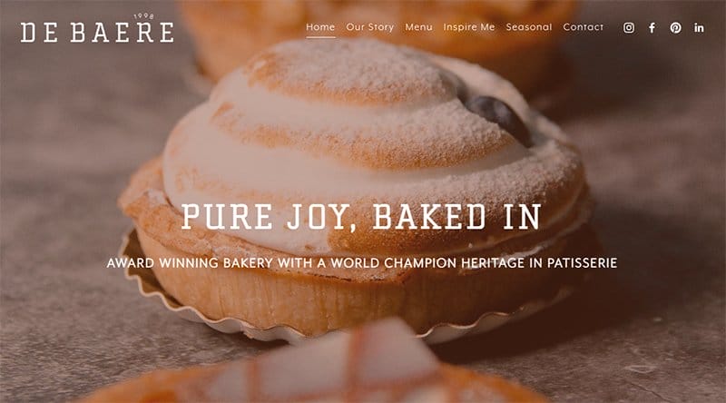 35. De Baere Wholesale Bakery - Squarespace Website Example