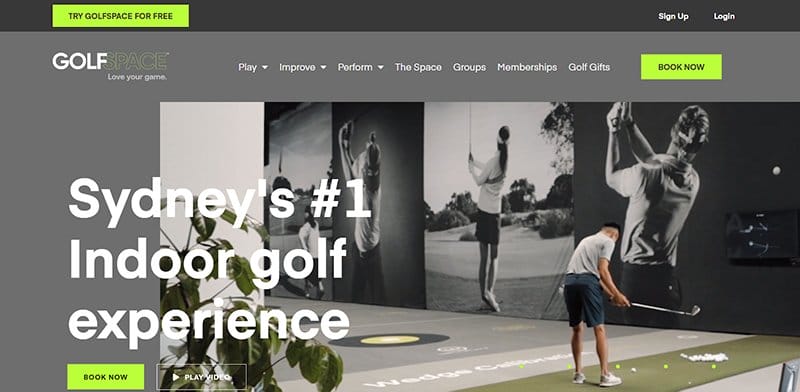 36. GolfSpace - Best Colors For Website Example