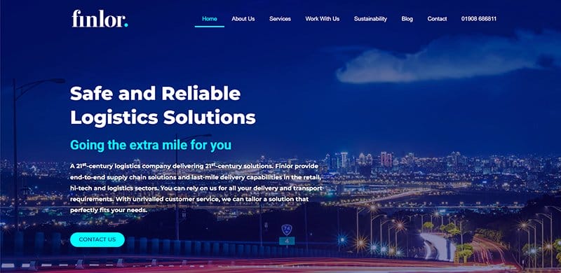 39. Finlor - Best Colors For Website Example