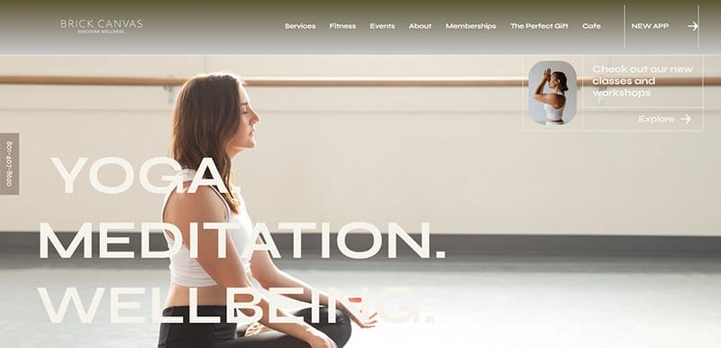 4. Brick Canvas - Best Colors For Website Example