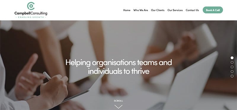 4. Campbell Consulting- Best Examples of Lead Generation Website Designs
