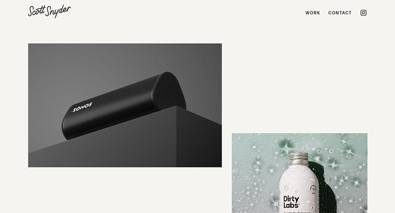 4. Scott Synder - Simple & Minimal Website Example
