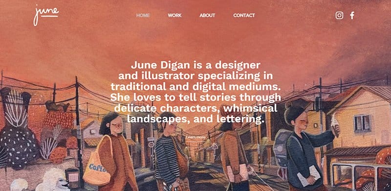 40. June Digan - Best Colors For Website Example