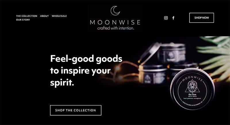 44. MoonWise - Squarespace Website Example