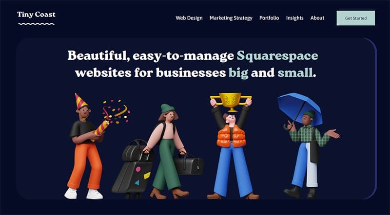 45. Tiny Coast Digital - Squarespace Website Example