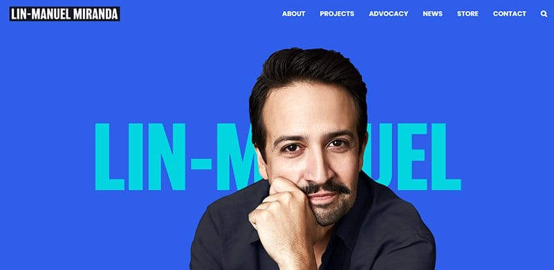 5. Lin-Manuel Miranda - Best Colors For Website Example