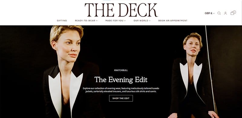 5. The Deck - Best Website Design Idea Example