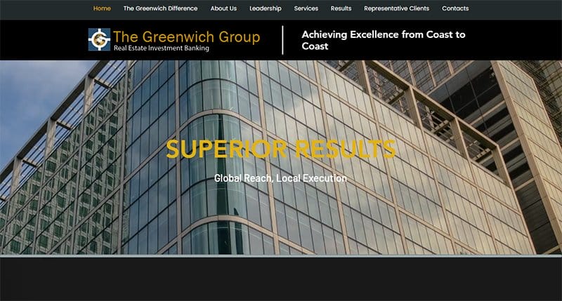 5. The Greenwich Group - Stunning Corporate Website Example