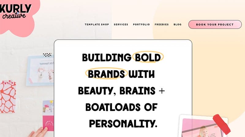 50. Kurly Creative - Squarespace Website Example