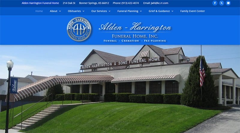 6. Alden Harrington Funeral Home - Best Online Memorial Website Example