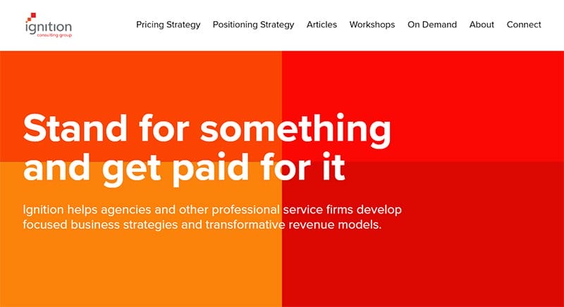 6. Ignition Consulting Group - Best Professional Services Website Example