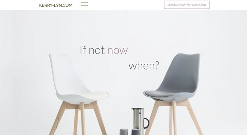6. Kerry Lyn - Simple & Minimal Website Example