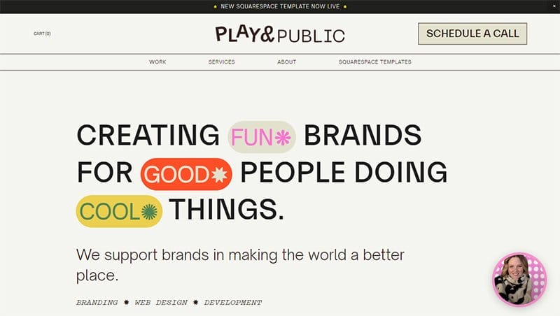 6. PLAY&PUBLIC - Retro Website Design Example