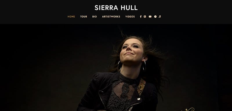 6. Sierra Hull - Best Colors For Website Example