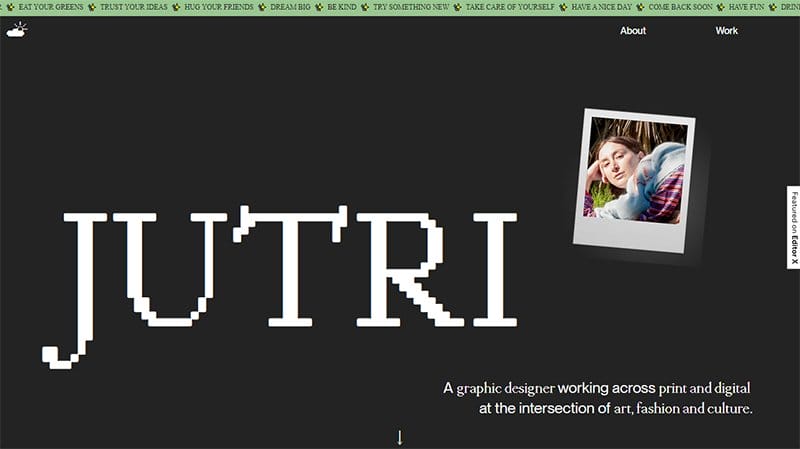 7. Julia Trindade - Retro Website Design Example
