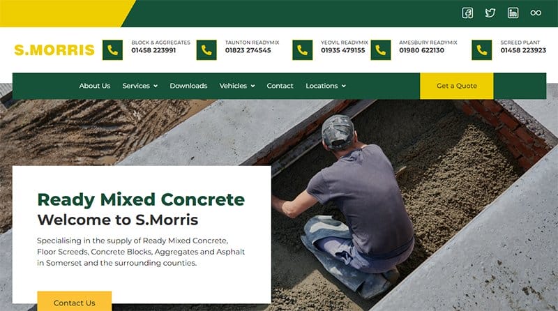8. S.Morris - Brochure Website Example