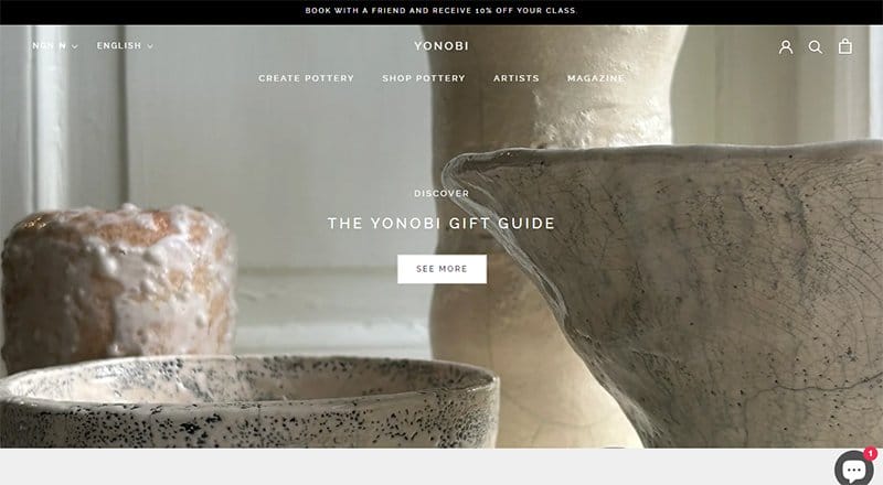 8. Yonobi - Simple & Minimal Website Example