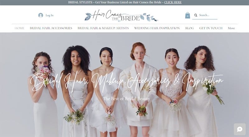 9. Hair Comes The Bride - Best Website Design Idea Example