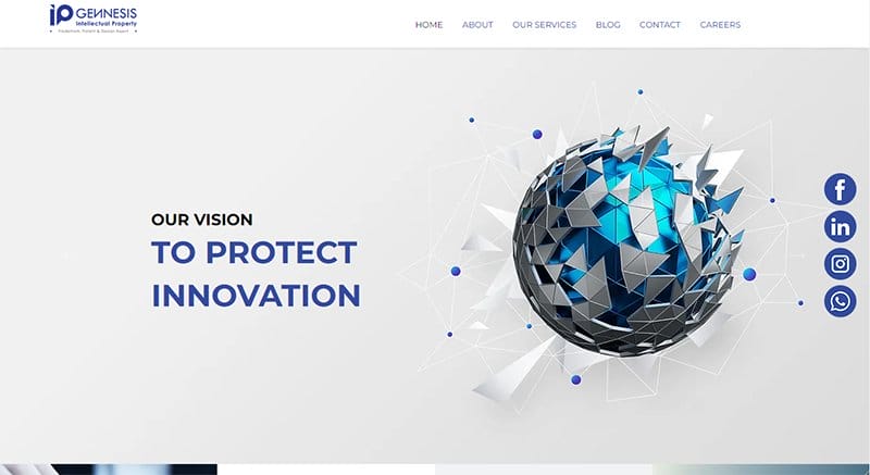 9. IP Genesis - Stunning Corporate Website Example