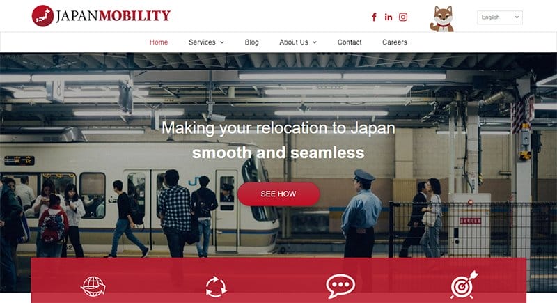 9. Japan Mobility - Best Professional Services Website Example