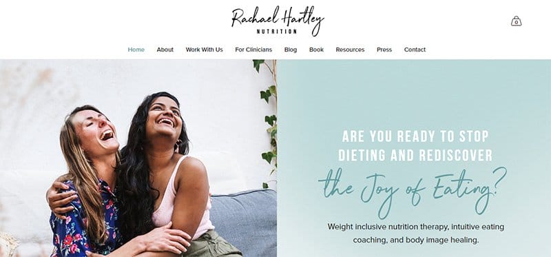 1. Rachael Hartley Nutrition - Best Multi-Page Website Examples