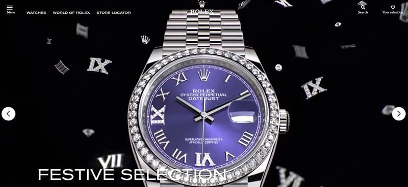 14. Rolex Remake - Best Practice Website Example