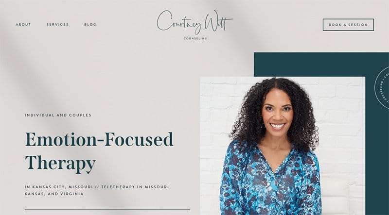 2. Courtney Witt Counseling - Best Neumorphism Websites Examples
