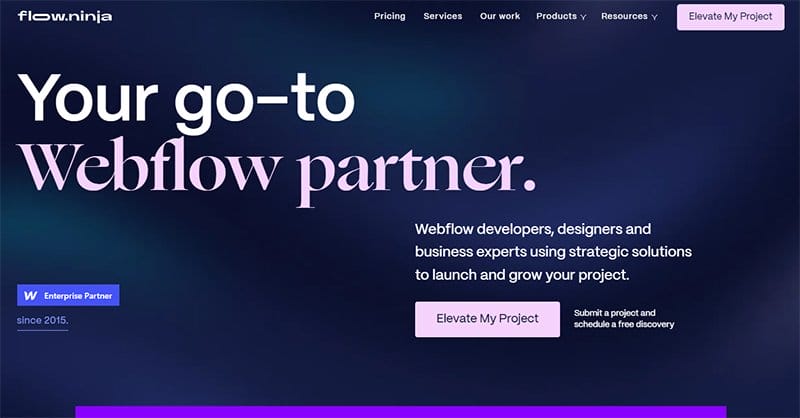 4. Flow Ninja - Best Neumorphism Websites Examples