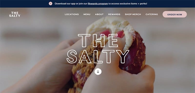 5. The Salty Donut - Best Multi-Page Website Examples