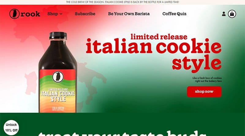 7. Rook Coffee - Best Neumorphism Websites Examples