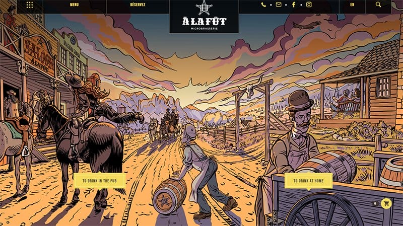1. Alafut - Best Black and Gold Website Designs for Inspiration Example