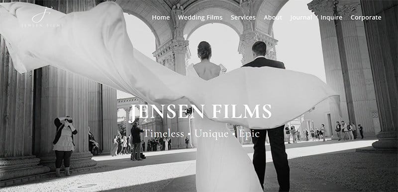 1. Jensen Films - Amazing Video Portfolio Websites & Design Examples