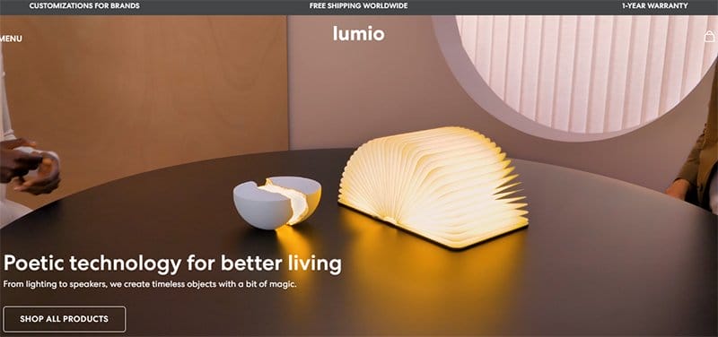 1. Lumio - Best Black and White Website Design Inspiration Example