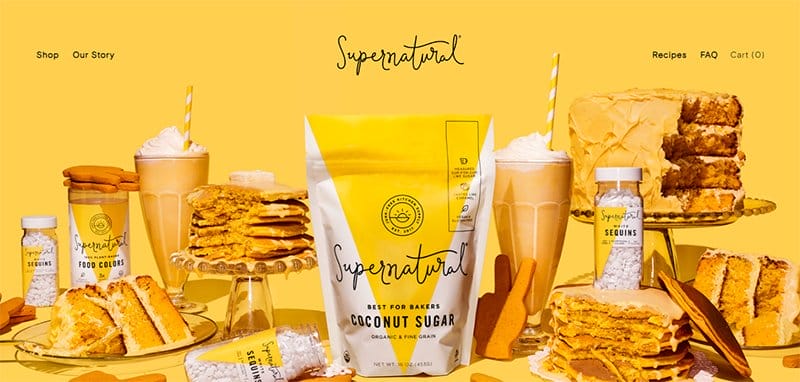1. Supernatural - Stunning Yellow Websites With Color Schemes Example